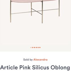 Article Pink Silicus Oblong Coffee Table