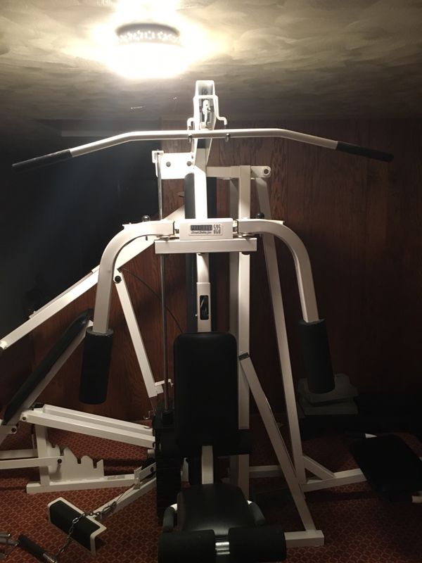 Parabody 525 Home Gym leg press, row, incline bench, lat