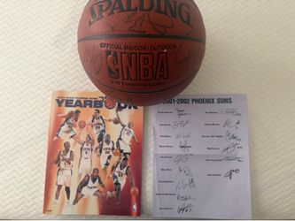 2001-2002 autographed Phoenix Suns basketball