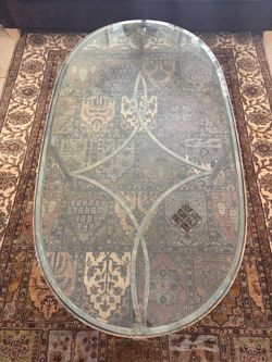 Oval Iron Coffee Table