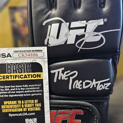 Don Frye "inscribed the predator" SIGNED (JSA COA) UFC Glove autographed MMA