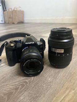 Olympus E-520 DSLR Camera with Two Lenses