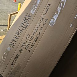 Sterling Accord 36 in. x 60 in. x 56.75 in. 3-Piece Direct-to-Stud Alcove Tub Surround in White