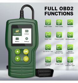 Car OBD2 Scanner Diagnostic Scan Tool Vehicle Code Reader Engine Fault Code Scanner OBD II Diagnostic Scanner with Bluetooth and Car Battery Tester An
