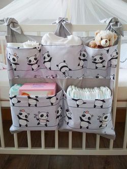 Baby crib storage bags
