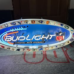 NFL Bud light Neon Beer Sign