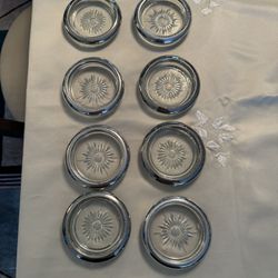 Vintage Silver Coaster Set Of 8