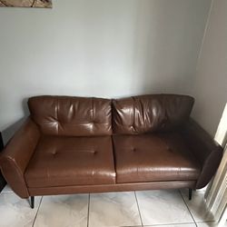 Brown Leather Couch