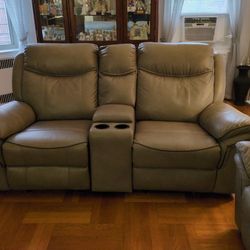Ross Reclining Loveseat - Faux Leather