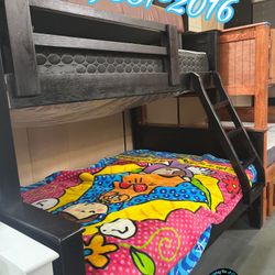 Twin Full Bunk Bed Litera Con Colchones Incluidos Nuevos 