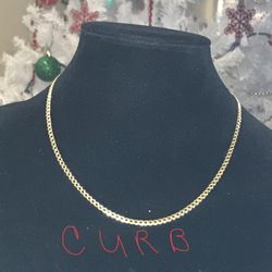 18kt Gold Curb Chain