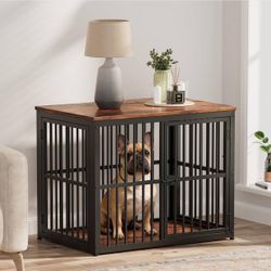New Lyromix 33'' Dog Crate Furniture with 3 Doors,Wooden Crate End Table Heavy Duty Indoor Puppy Cage for Small to Medium Dogs, Multiple Units Can be 