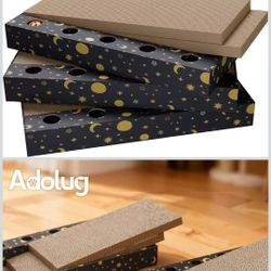 6-pack Cat Scratcher Cardboard with 3 Box Lounger
