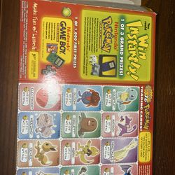 Vintage first ever 1999 Pokemon cards Lunchables box with 12 mini cards Non cut
