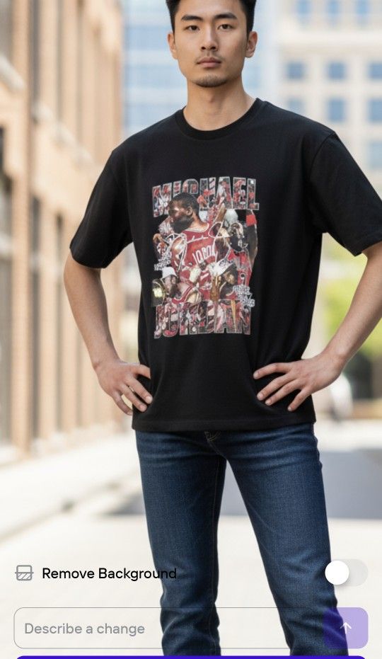 New Jordan Basketball Championship Print Tee Sz L