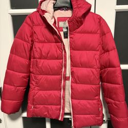 Champion Puffy Hooded Jacket Coat Girl XL 14-16 Pink