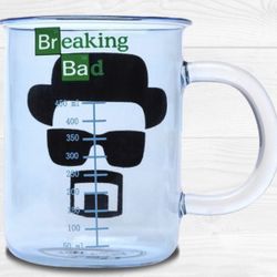 🧪 Breaking Bad Heisenberg Glass Mug – 450mL