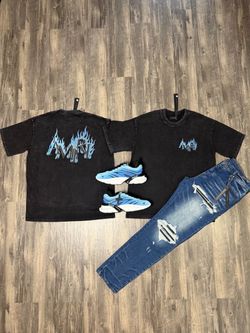 Dior Shoes with Amiri Jeans and Shirt Brand New with box
