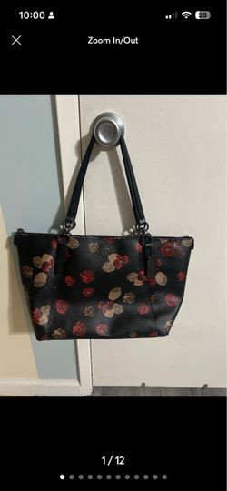 Ava coach purse tote in half tone floral print