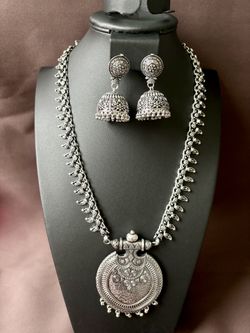 German Sliver Oxidized/black Metal Jewelry Set 