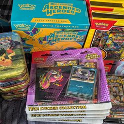 Pokemon Cards Sealed Collection Ascended Heroes, Destined Rivals, Mega Evolution, ETB, Blisters, & Tins