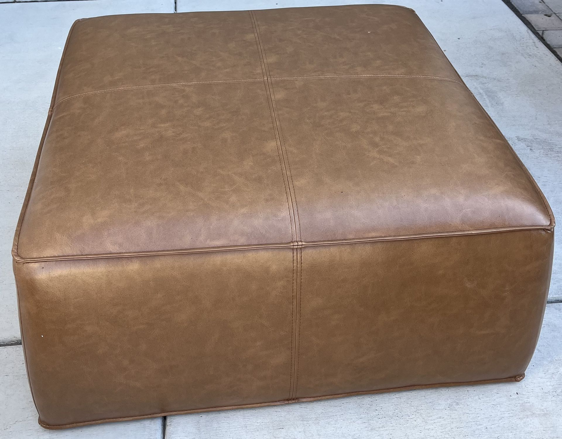Leather Ottoman