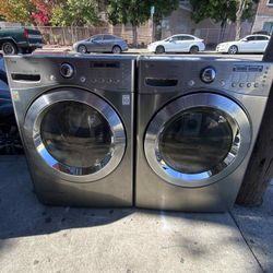 SET WASHER AND DRYER LG STAINLESS STEEL ✨️SIDE BY SIDE - STACKABLE ✨️ ✅️FREE DELIVERY ✅️
