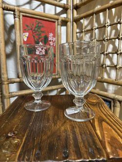 Vintage Glass Goblets - 15 Clear Libbey Gibraltar Duratuff Iced Yea