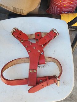 Haoyueer Leather Spiked & Studded Medium & Large Dog HarnessÂ