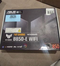 ASUS TUF GAMING B850-E WIFI AMD AM5 B850 ATX motherboard, DDR5, PCIe 5.0 Ready, M.2 slots x3, Wi-Fi 6E, 2.5Gb Ethernet, DisplayPort, HDMI,USB 20Gbps T