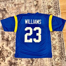 Signed Kyren Williams Rams Jersey - Beckett Witness COA
