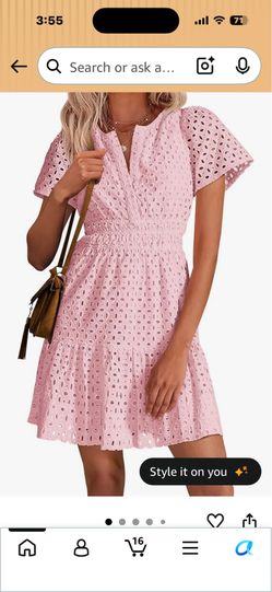 Pretty Garden Pink Dress Medium New