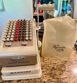 Vintage 1978 PAYMASTER Series 7000 Check Writer Machine Lock Protection WORKS!