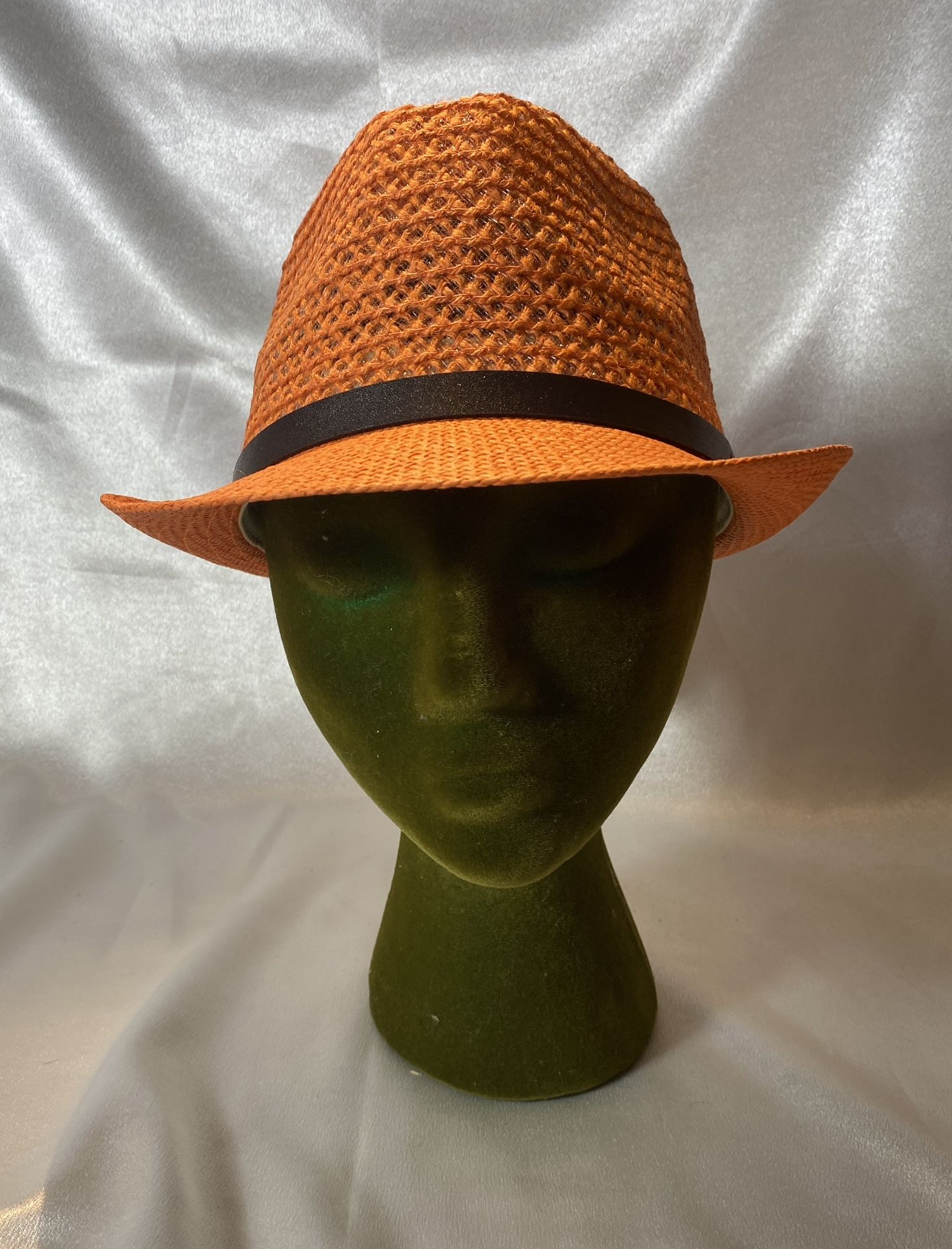 Orange Fedora Hat by Tickled Pink - Unisex M