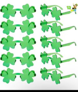 12 PCS St. Patricks Day Sunglasses Shamrock