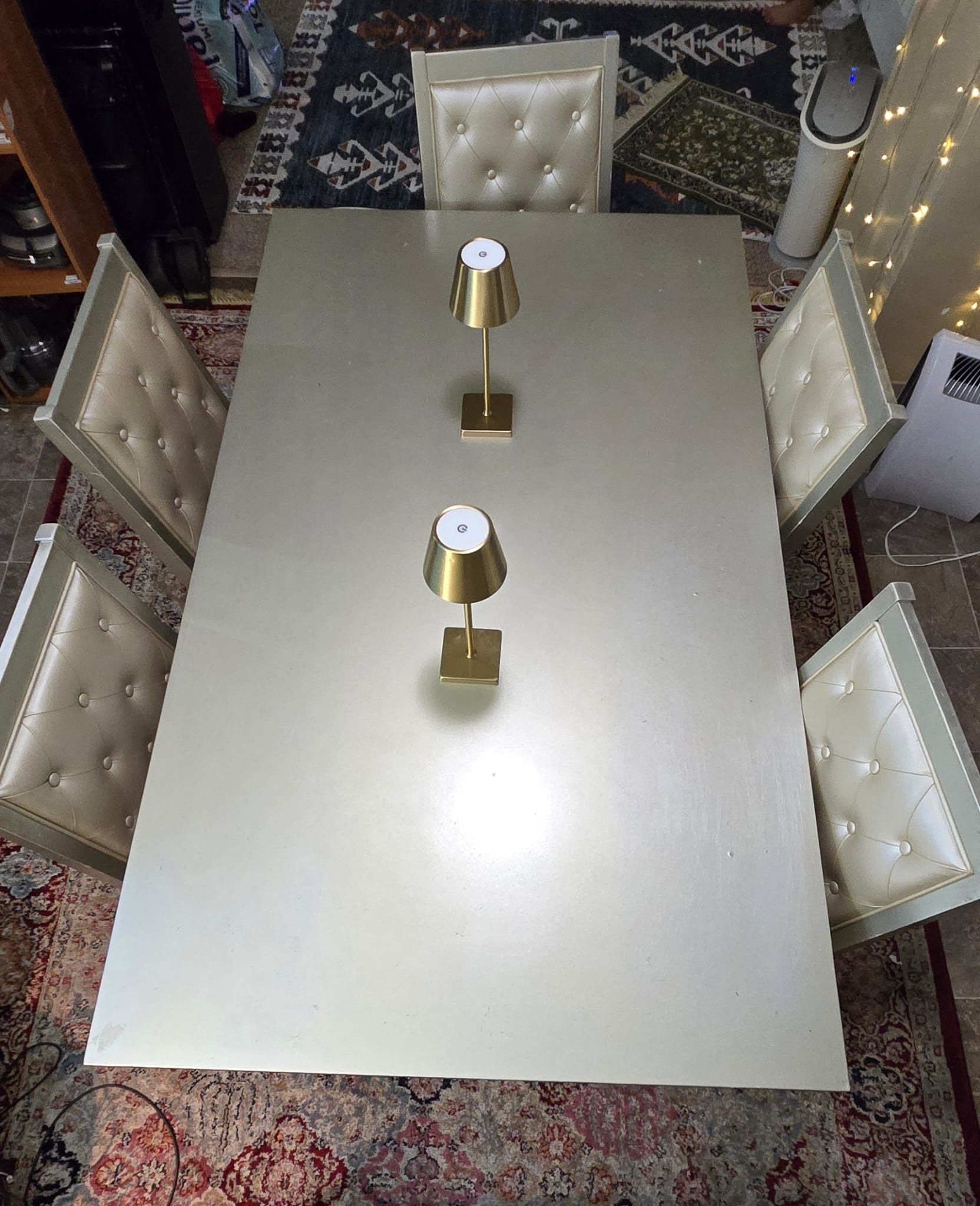 Dining Table With Two Led Lamps