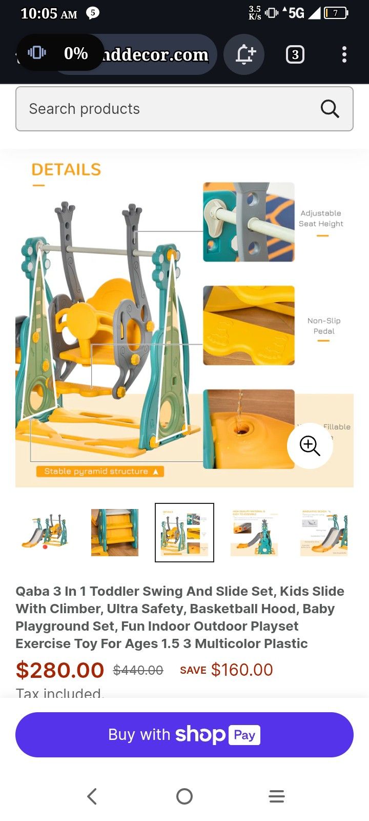 Toddler Swing Set