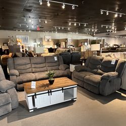 Manual Reclining Sofa And Loveseat 