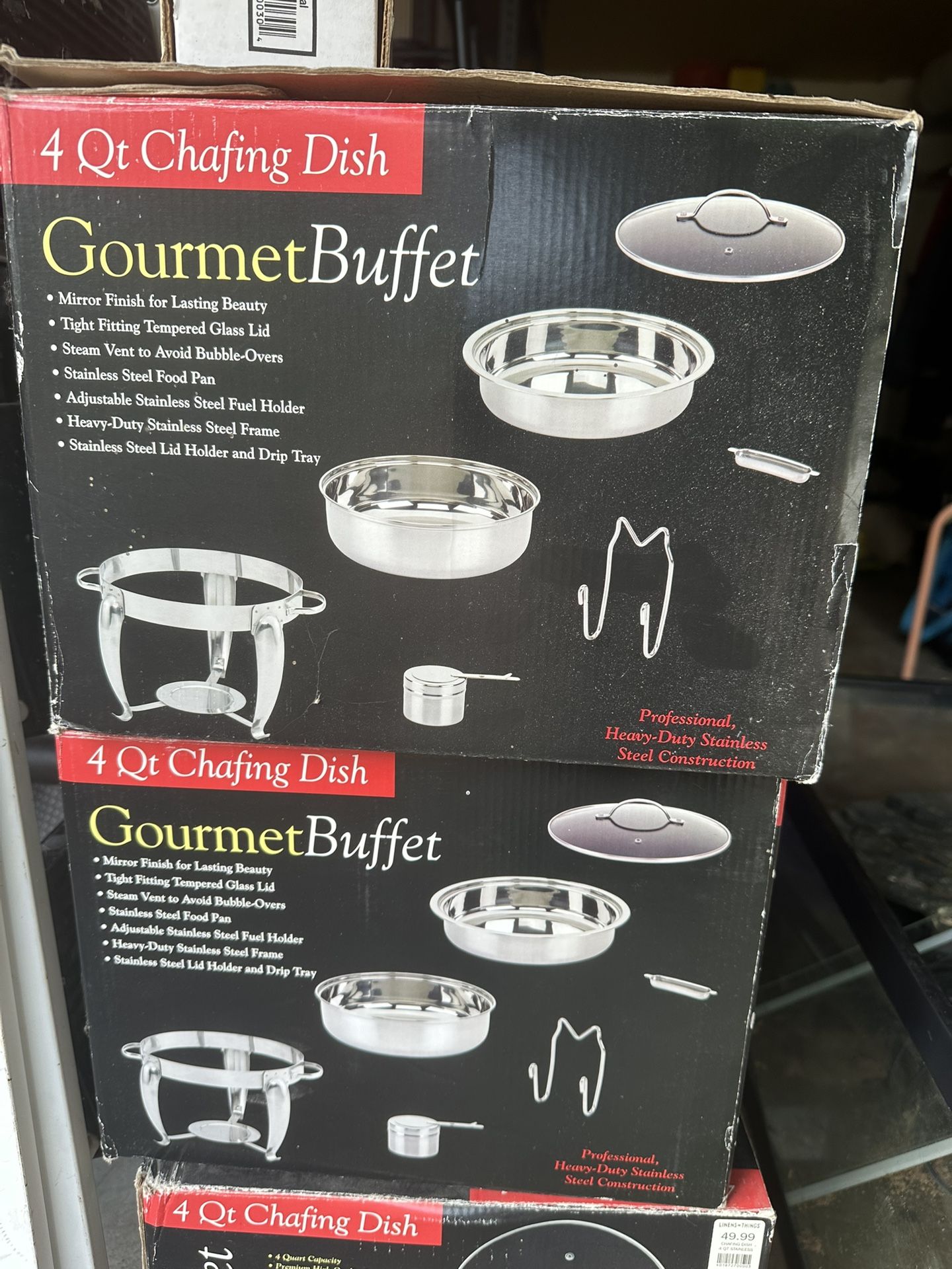 Gourmet Buffet 4 Quart Chafing Dish, Professional Heavy Duty Stainless Steel
