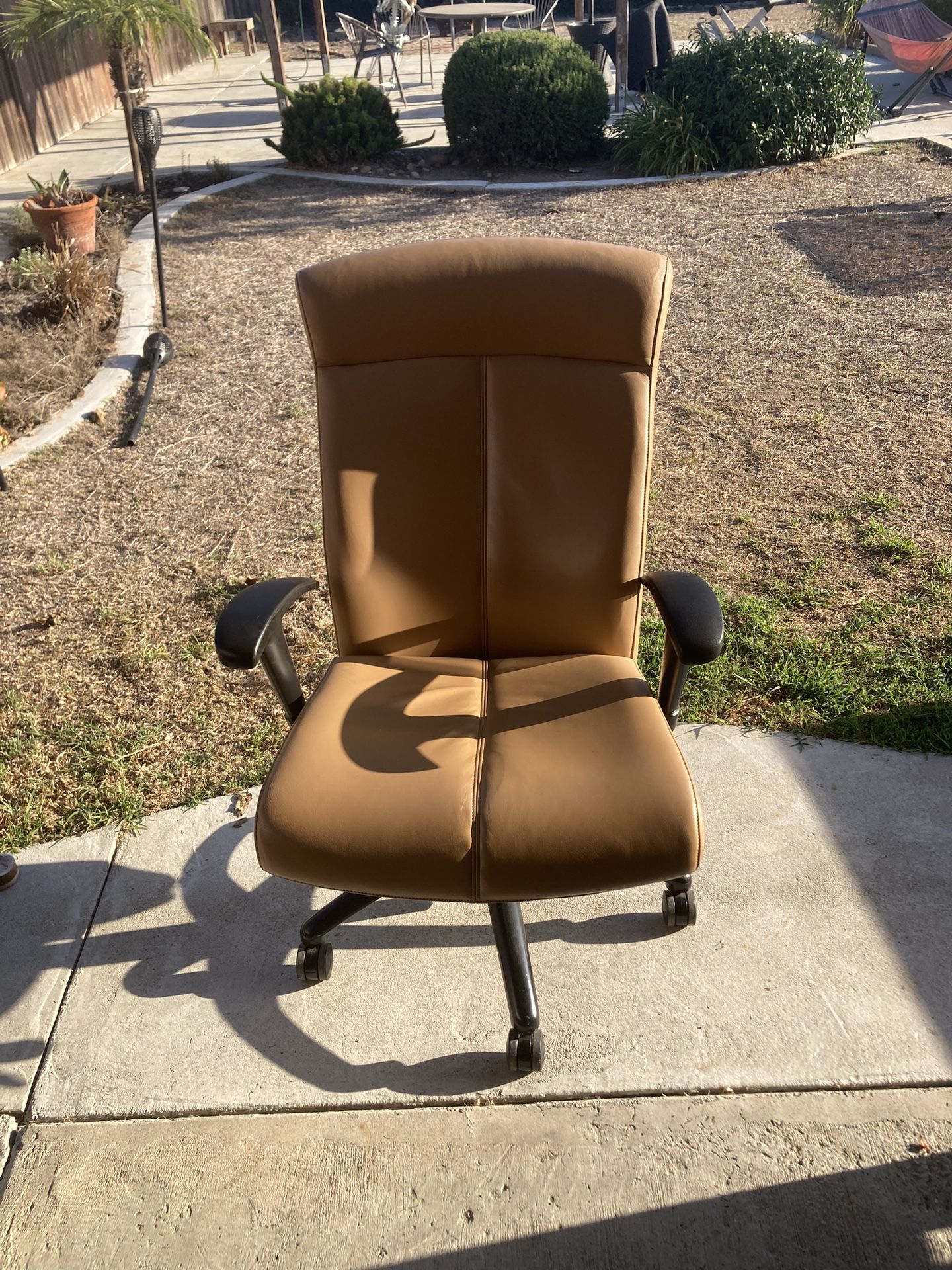 Brown Leather Office Chair
