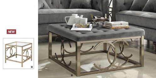 New chanel CC logo ottoman and side table