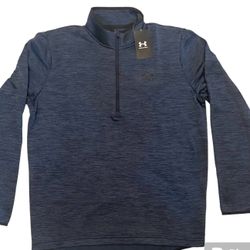  Under Armour Fleece 1/2 Half Zip Pullover Dark Blue Men’s LARGE. 1357145-408