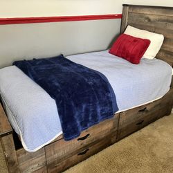 Twin Bed Frame With Drawers