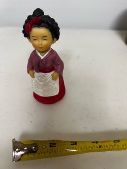 Korean Hanbok Girl Figurine