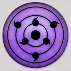 Rinnegan & Sharingan 5 inch anime Stickers