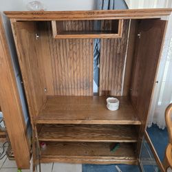 All Wood Entertainment Center And Cabnet