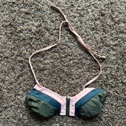 pink and green bikini top size xs