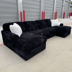 Ashley Midnight Madness 3-Piece Sectional Sofa with Double Chaise (DELIVERY AVAILABLE)