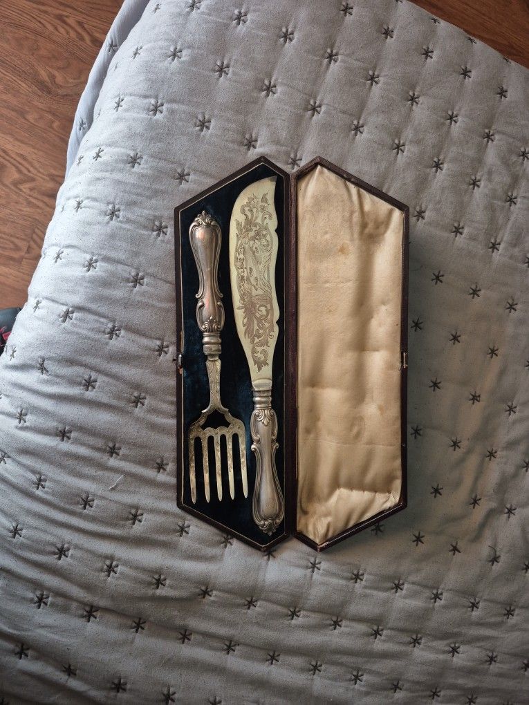 Sterling Knife And Fork Set