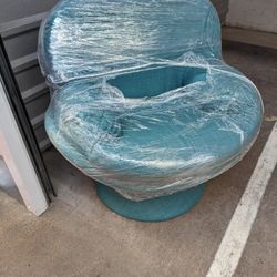 Blue Swivel Sofa Seat